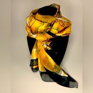 Picasso Palette:polyester Portrait Scarf